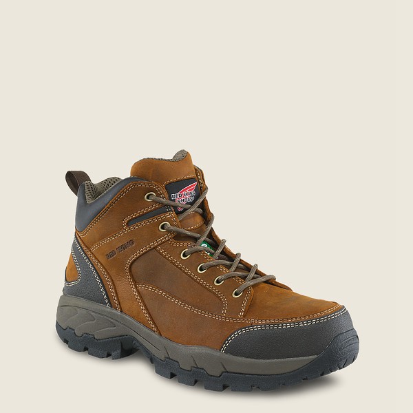 Red Wing Hiking Boots Brown - Mens Truhiker - 5-inch Csa Safety Toe - 3710-BMZEI